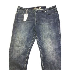 Seven 7 Women's Size 22 Boot Cut Distressed Cotton Blend Style LB1002 NWT